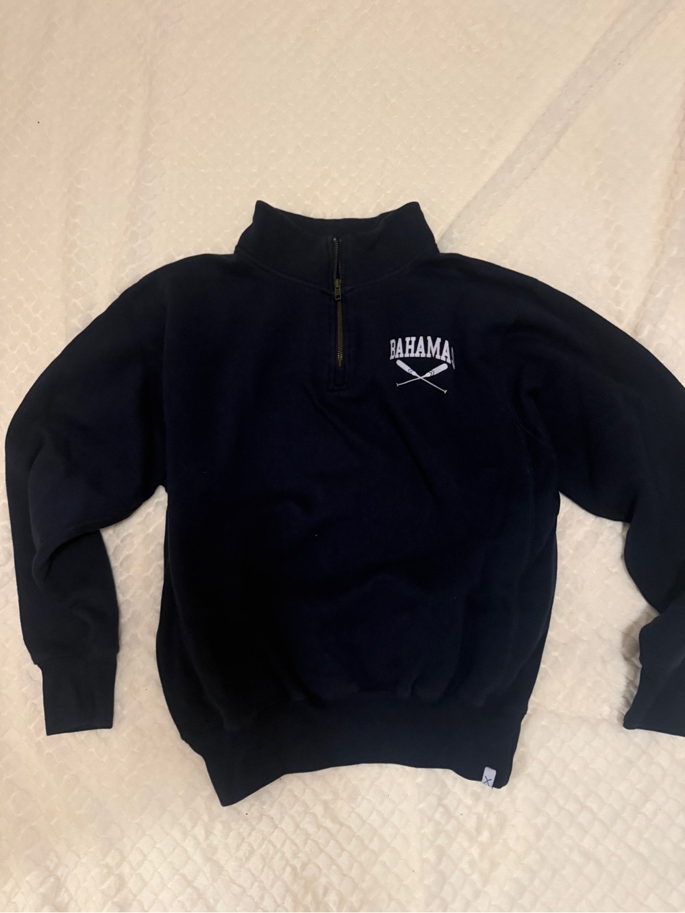 Bahama Navy Quarter-Zip Pullover Sweater